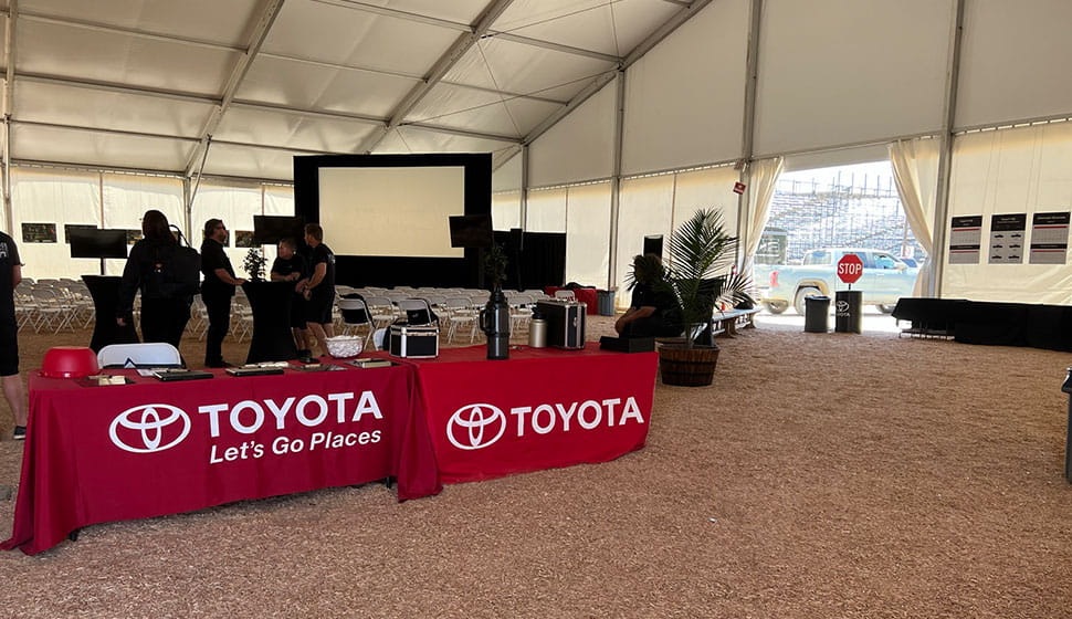 Results of KENTEN Provided Products for Toyota's New Car Launch Event
